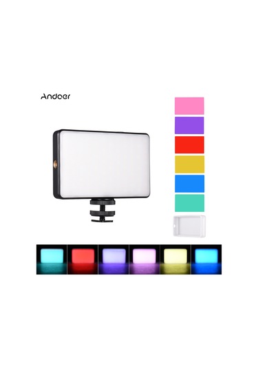 Andoer St120 Şarj Edilebilir Dolgu Cep Led Video Işığı Siyah Siyah