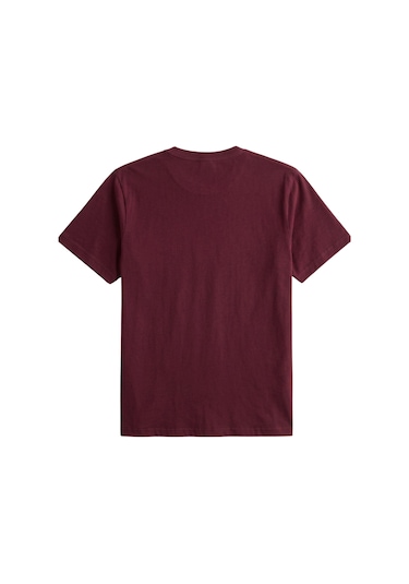 Genius Store Erkek Siyah Tişört %100 Pamuk Süprem Basic Tişört Bisiklet Yaka Nakışlı T-shirt Erkek-nakışlı Bordo