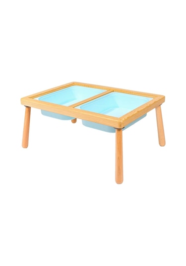 Wood&Joy Ahşap Mini Duyusal Oyun Masası Sarı