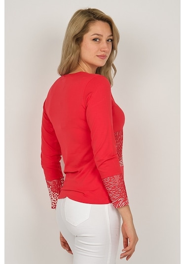 Sistas Kadın Uzun Kollu Penye Bluz 6699448 Mercan-Mercan