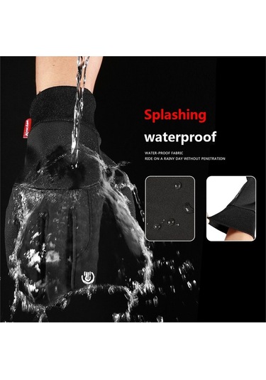 Ccgloball Eldivenler Binme Sıcak Polar Soğuk Geçirmez Su Geçirmez Dokunmatik Ekran Bisiklet Isınma Açık Havada Koşu Kayak Grim