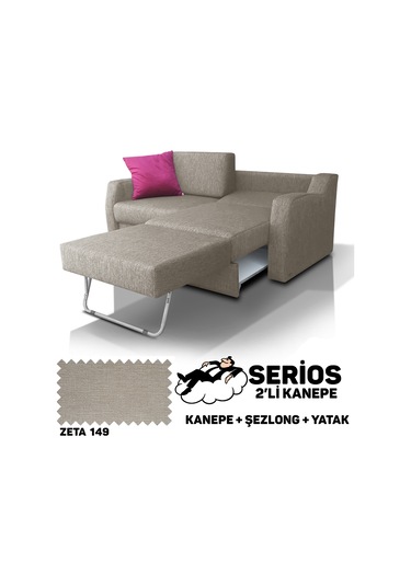 Serios Şezlonglu Yataklı Kanepe - Zeta 149
