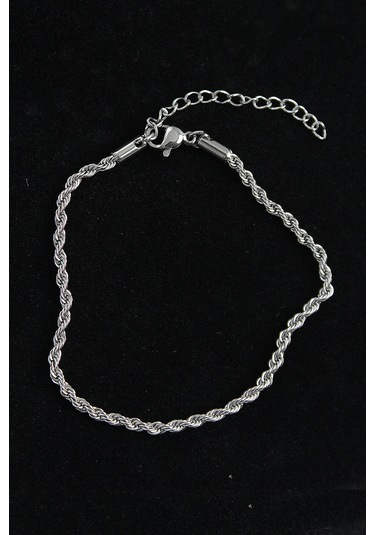 316l Çelik Burgu Model Gümüş Renk Erkek Bileklik Çok Renkli