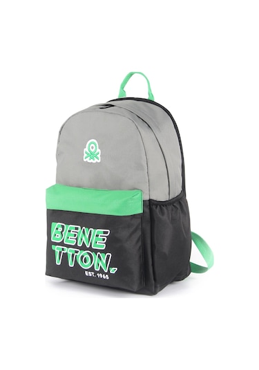 Çocuk Kol Saati Hediyeli Benetton Büyük Kapasiteli Çocuk Okul Çantası B.nt.03841