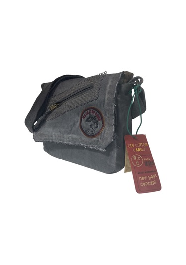 Vintage Küçük Salaş Unisex Günlük Çapraz Postacı Çantası S Boy 26x20cm GRİ