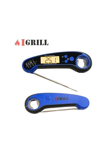 Profesyonel Su Geçirmez Hızlı Sıcaklık Ölçer Gıda Termometresi Mavi