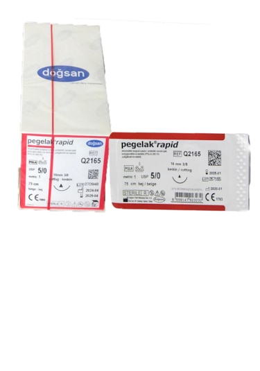 Pegelak Rapid 5/0 16mm3/8 Keskin 75cm Pgla Emilebillir 12 Adet