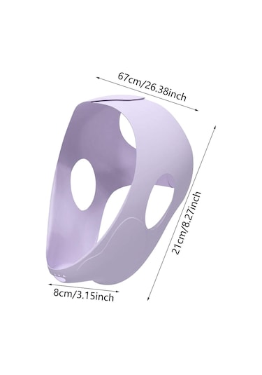 Homyl Buz Baş Sarma Evrensel Rahat Silikon Yüz Paketi Çene Için Mor