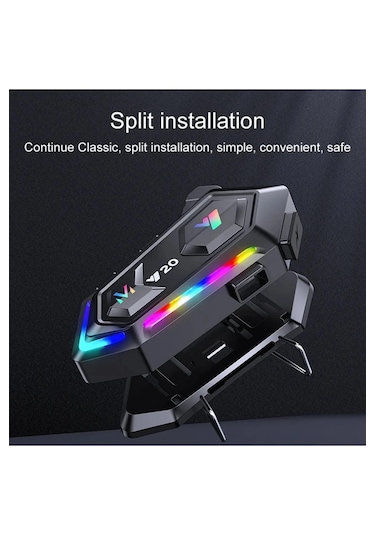 Nivego Y20 5.3 Motosiklet Kask Kulaklık Bluetooth Intercom Rgb Işıklı