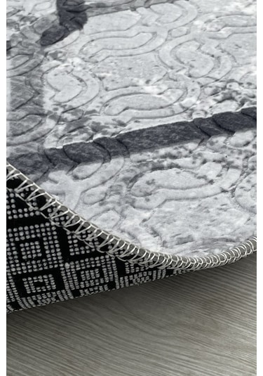 Lüle Halı Kaymaz Taban Yıkanabilir Yolluk Halı Lhsmrt602siy