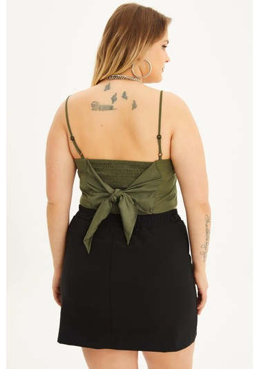 İp Askılı Gipeli Top - Haki