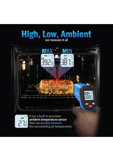 Benetech Gm321 Dijital Temassız Kızılötesi Termometre, Dahil Değil