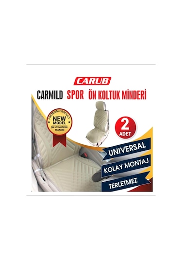 Carub Carmild Spor Ön Koltuk Minderi 2li Set Bej Renk