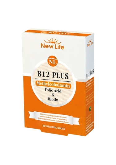 Newlife B12 Plus Methylcobalamin B12 Vitamini Folik Asit Biotin 60 Kapsül