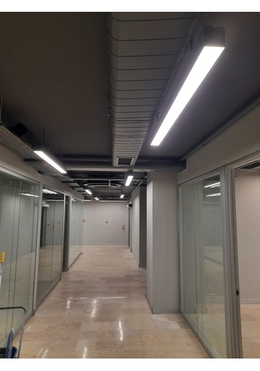 Luna / Sarkıt Avize / 150 CM / Alüminyum Antrasit Gövde
