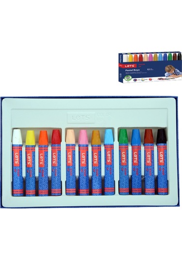Lets Pastel Boya Karton Kutu Köşeli 12 Renk L-6120 N11.873