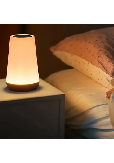 Honeybeeshop Beyaz Basit Yeni Gece Lambasi 13 Renk Rgb Dokunmatik Uzaktan Kumandali Sarj Edilebilir Led Isik Yatak Odasi Oturma Odasi Bebek Odasi Icin Beyaz