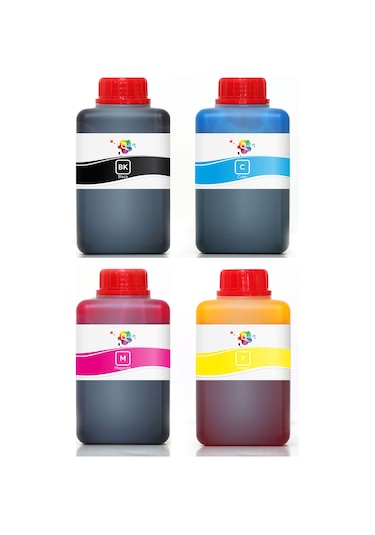 QC Epson EcoTank L3250 Uyumlu Yazıcı Mürekkep Seti 500ml 4 Renk