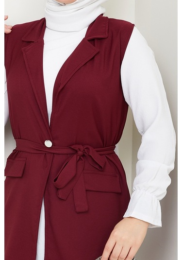 Niyar Yelek Pantolon İkili Takım 1530 - Bordo Bordo
