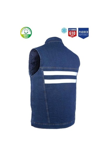 Kot İş Yeleği Kapitoneli Myform 9129 Sona Denim 12 Ons Renk Mavi