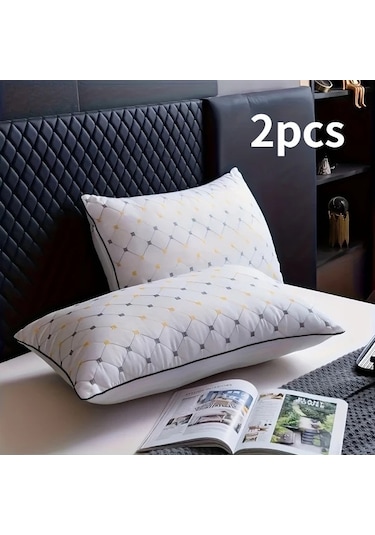 Trendooze Leke Temizleyici Beyaz Soğutucu Yastık 2li Set Nefes Alabilir Yatak Dekoru Beyaz Beyaz