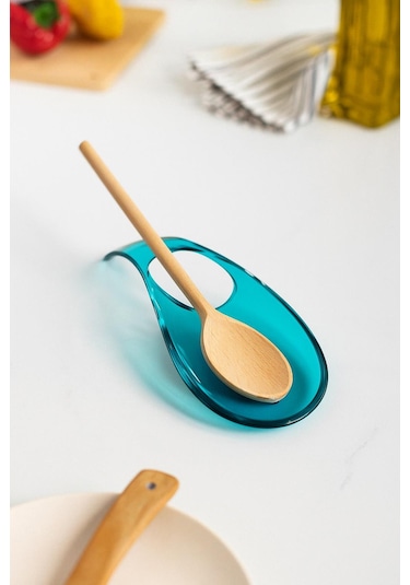 Akrilik Aquamarin Tezgah Üstü Kirli Kaşıklık & Kepçe Altlığı