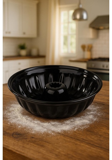 Yuvarlak Emaye Kek Kalıbı 28 Cm Fırın Pasta Tart Ekmek Kalıbı Mavi