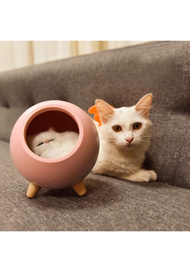 Gece Işığı, Sevimli Kedi Gece Işığı, Otomatik Kapalı İşlevli Enerji Tasarruflu Yumuşak Gece Işığı 5.90-ros Soğuk Beyaz