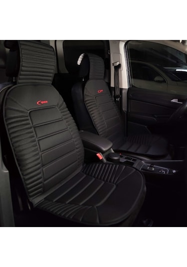 Volkswagen Passat B7 Trendline Oto Koltuk Minderi Ön 2'li Set Siyah Bumerang Serisi Şhn