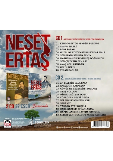 Neşet Ertaş - M.Güneş Doğmuyor/Gönül Ne Gezersin Seyran Yerinde (2'li CD)