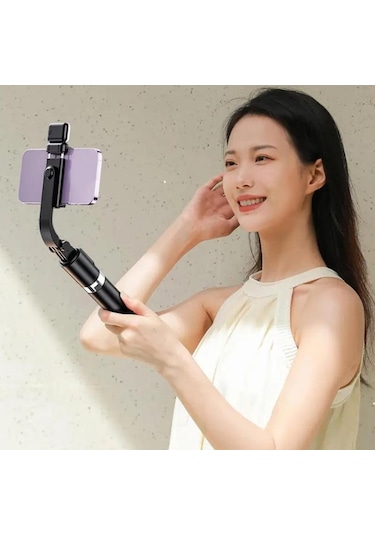 Apple Uyumlu iPhone  14  R1s-l Mini Led Fill Light Tripod Selfie Stick 3 İn 1