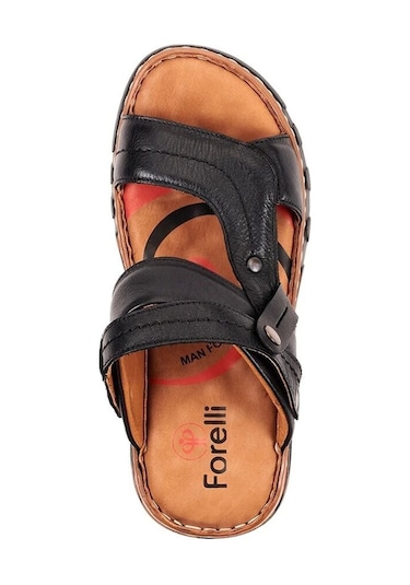 Forelli Ural-G 40507 Siyah Erkek Günlük Sandalet Siyah