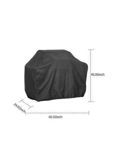 Jeehugo 170x61x117cm Siyah 210d Oxford Kumaş Barbekü Mangal Örtüsü - Su Geçirmez, Dayanıklı, Kayar Teli İle Sabitlenir Siyah