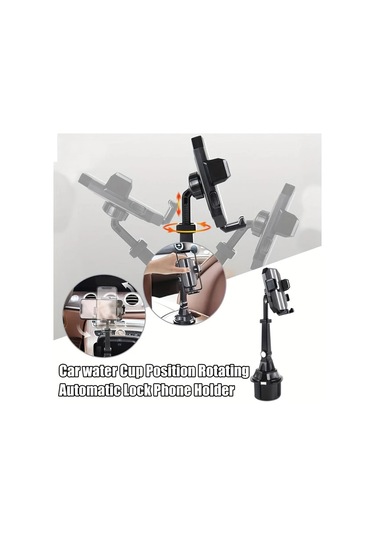 Primepickings Siyah Universal Araç Telefon Tutucu - Ayarlanabilir Dönebilir Güvenli Tutuş