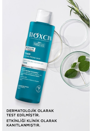 Bioxcin Acnium Yağlı ve Karma Cilt Salisilik Asit Tonik 200 Ml - Sebum Dengeleyici Niacinamide Glikolik Asit