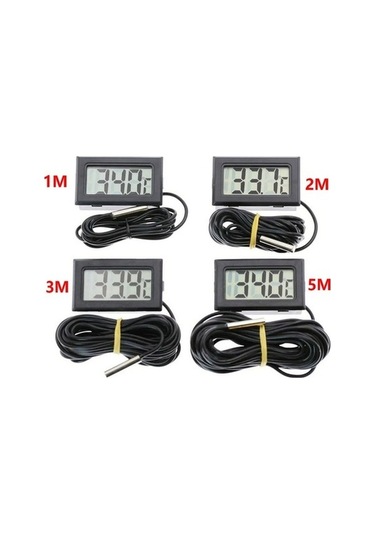Trendooze Dondurucu Mini Lcd Termometre - 50-110 C, 1m Kablo, Ce Sert., Pratik Ev Kullanımı