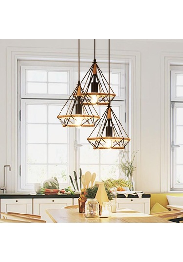 Rustik Endüstriyel Vintage Metal Gölge Kolye Işık Asma Tavan Lambası Armatür Diğer