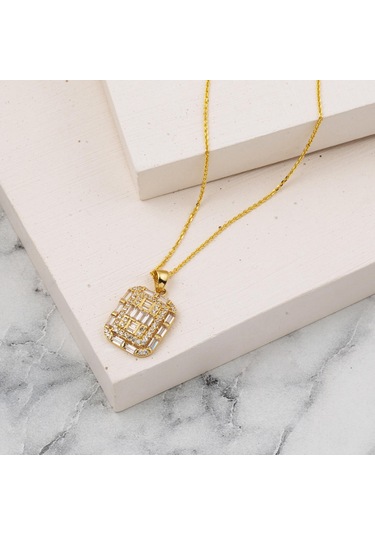 Baget Tasarımlı 14 Ayar Spor Altın Kolye