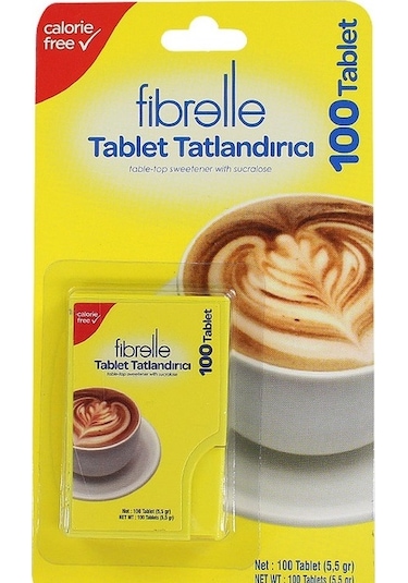 Fibrelle Sukralozlu Tablet Tatlandırıcı 100'lük Cep