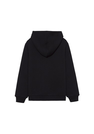 Mavi - Mavi Logo Baskılı Kapüşonlu Siyah Sweatshirt 6610110-900 Siyah