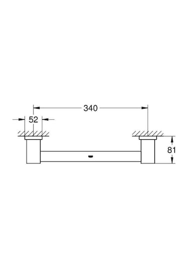 Grohe Essentials Cube  Banyo Tutamağı - 40514001 Krom