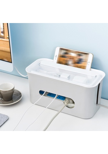 Vkemall Priz Kablo Yönetim Kutusu Kablo Kutusu Organizatör Güç Şeridi Kablo Gizleyici Kutu Ka