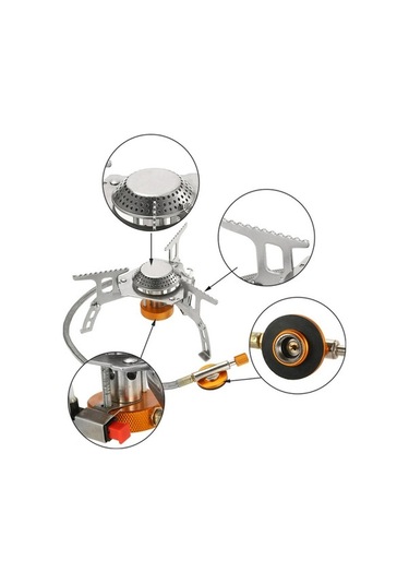 Createtech Ultra Skycity Sırt Seti: Renkli Plakalı Kamp Ocağı, Katlanabilir Hafif Gazlı Çanta Cam 9 & - Od Çok Renkli