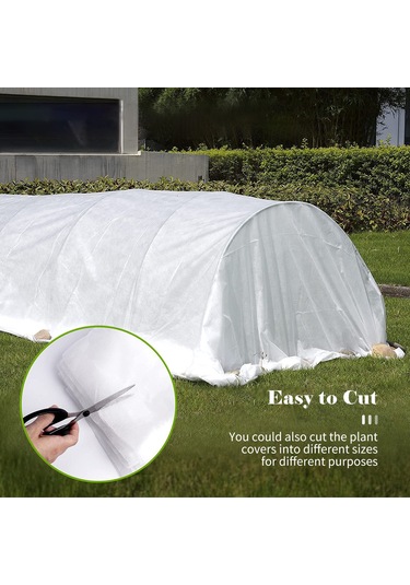 Monyee Bitkiler İçin Biyobozunur Tekstil Isı Sağlama Örtüsü, Don Ve Buz Koruyucu, 1.5x10m, 0.59oz/m², Bahçe/çiftlik Kullanıma Uygun