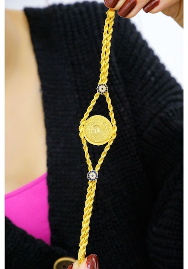 22 Ayar Çeyrekli Halat Bileklik Sarı Altın