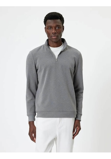 Koton Erkek Sweatshirt Antrasit 5wam70041mk 25ky59000123 Y5903 Antrasit