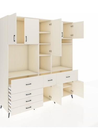 Kronos Dolap 10 Raflı 6 Çekmeceli 8 Kapaklı 220x59x243 Aytaşı-aytaşı/aytaşı Aytası/aytası