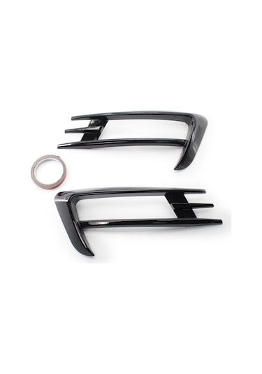 Wezone Volkswagen Golf Mk7 2014-2017 Ön Tampon Faro Çerçeve Decoru, Abs Malzeme, Siyah Renk, Sol Ve Sağ Seti