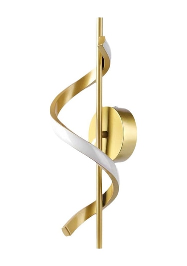 Youtek Led Spiral Demir Duvar Lambası - Odalar, Koridorlar İçin 3 Renk Aydınlatma - Modern Minimalist Beyaz Beyaz