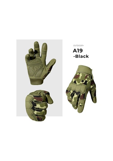 Tangshopping Taktik Eldiven Askeri Ordu Balıkçılık Çalışması Dokunmatik Ekran Kaymaz Mat Avcılık Yeşill